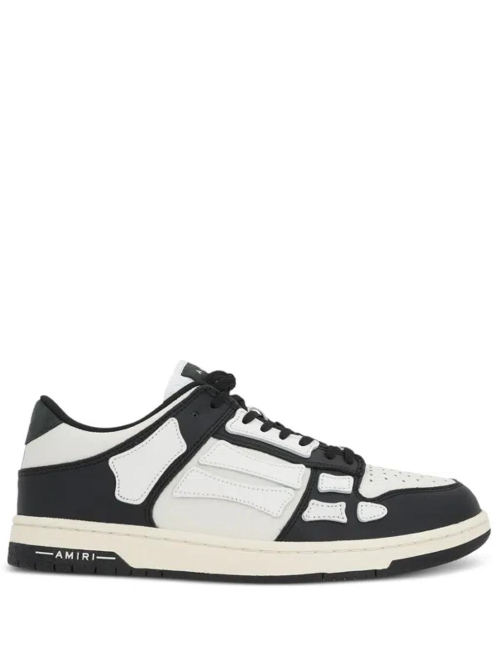 AMIRI Skel Leather Low Sneakers In Black Product Image