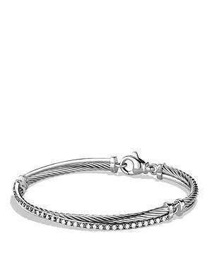 Womens Crossover Bracelet with Diamonds Product Image