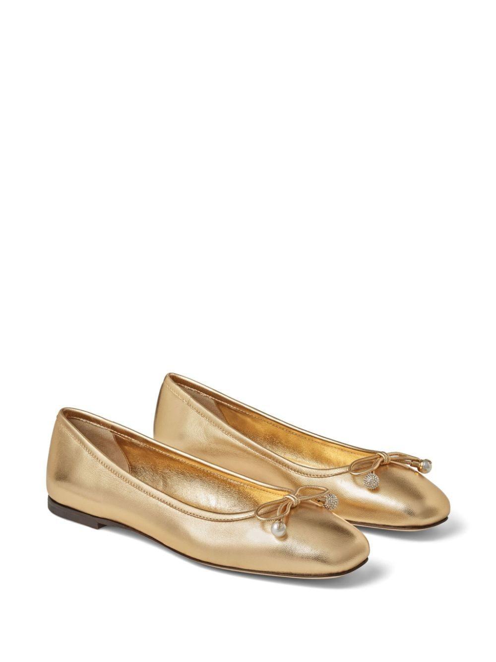 Elme Ballerina Shoes In Gold Product Image