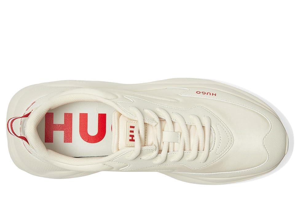 HUGO Running Style Sneakers with Thick Rubber Sole (Cream) Men's Shoes Product Image