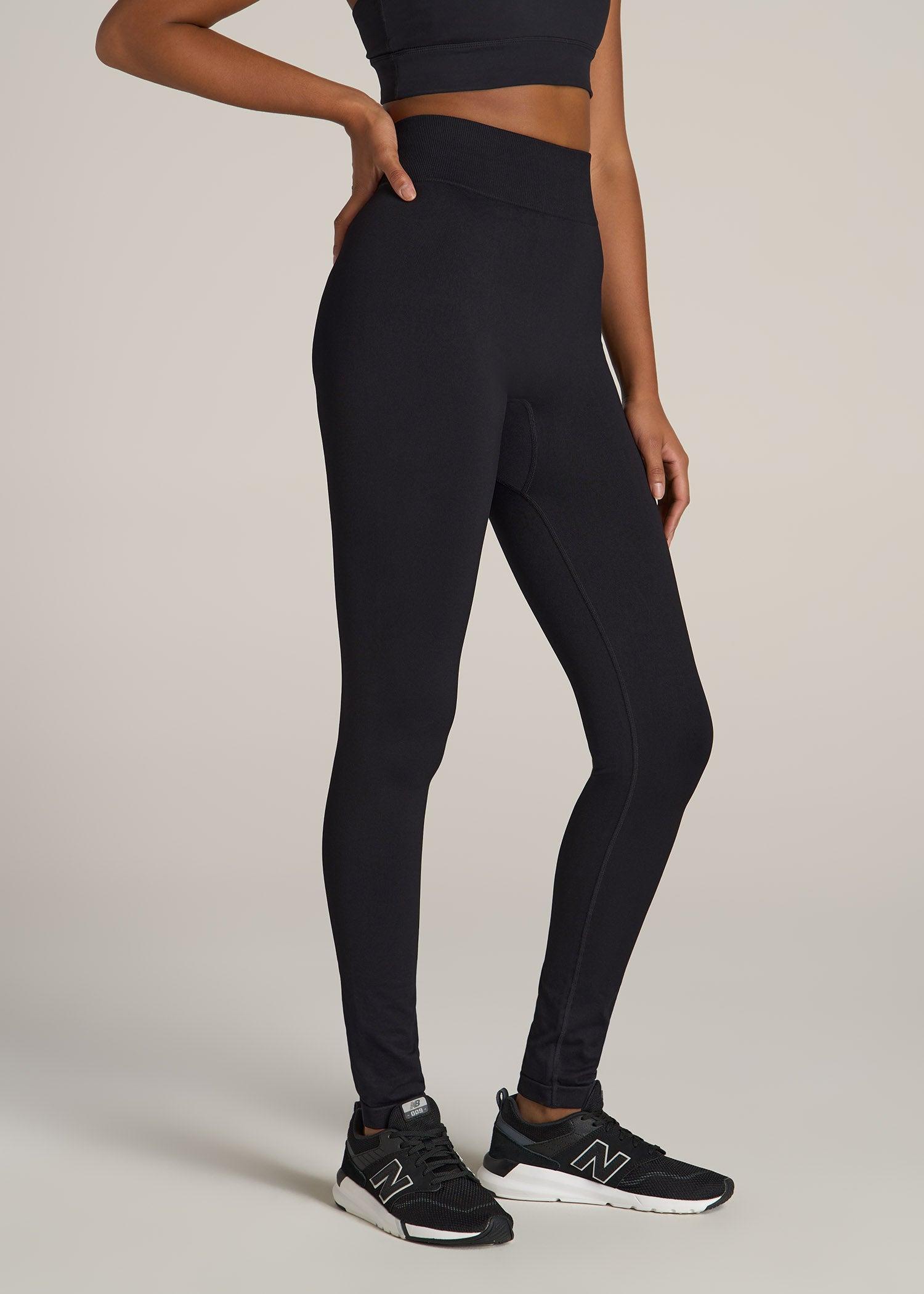 Seamless Leggings for Tall Women in Black Female Product Image