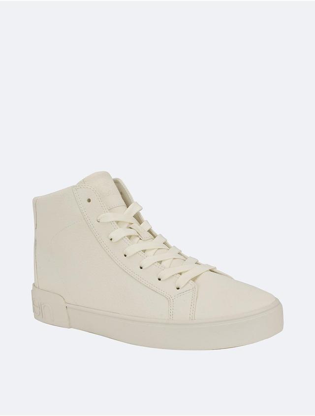 Calvin Klein Mens Mens Rexon High Top Sneaker - White - 12 Product Image