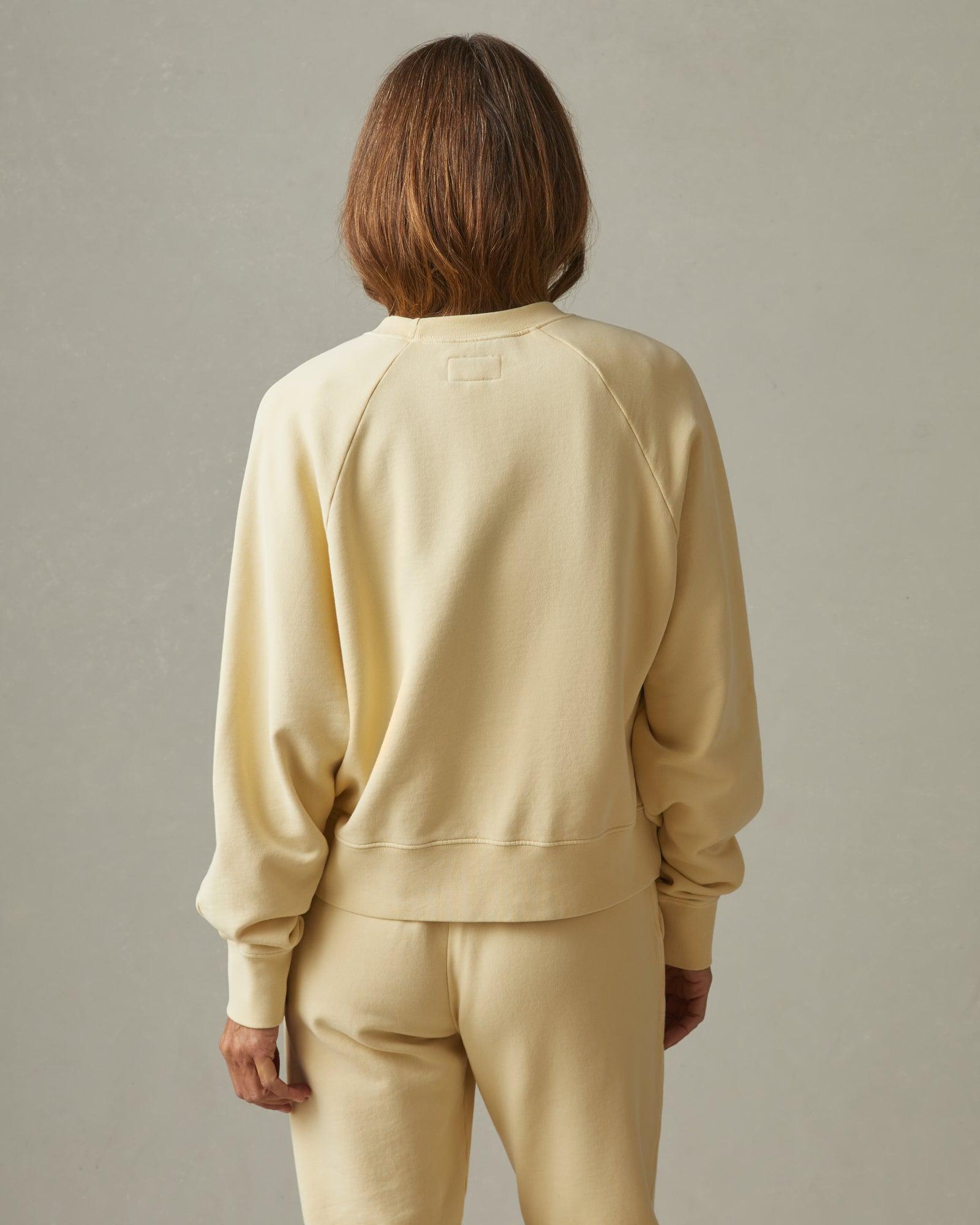 Premium Midweight Oversized Crew - Golden Glow Female Product Image