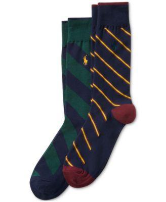 Polo Ralph Lauren Mens 2-Pk. Diagonal Striped Socks Product Image