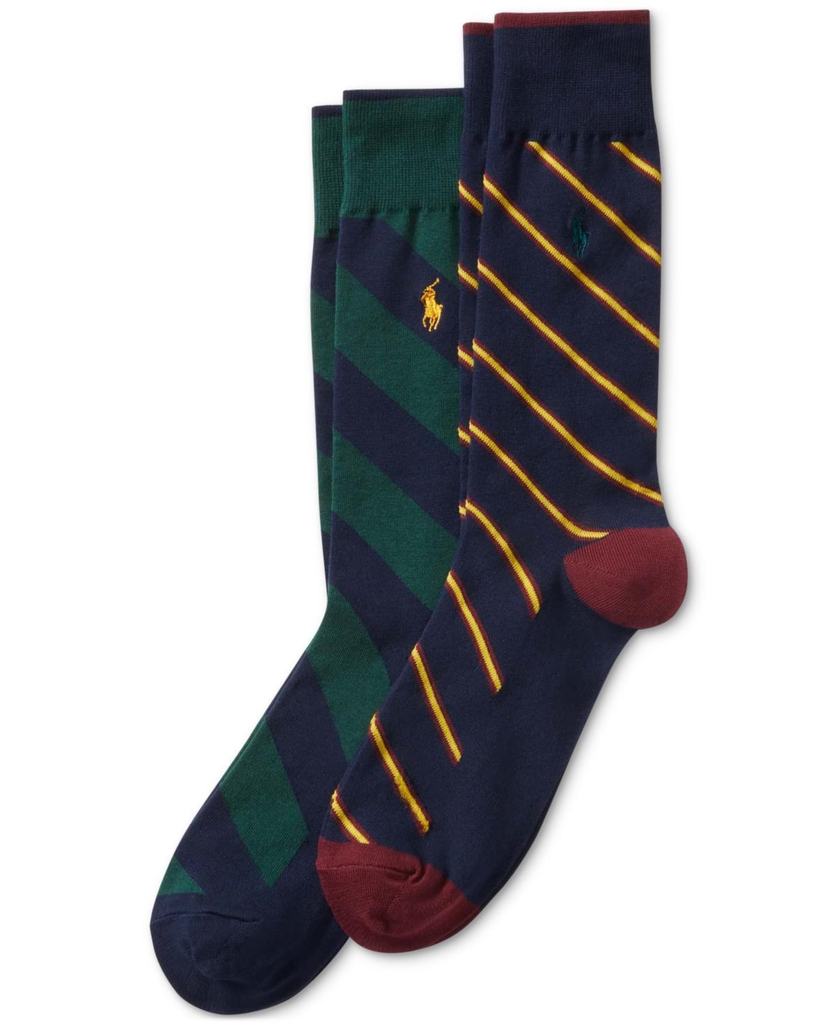 Polo Ralph Lauren Mens 2-Pk. Diagonal Striped Socks Product Image