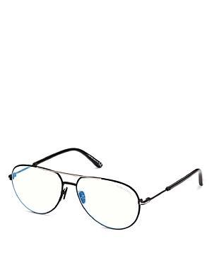 Mens 55MM Aviator Blue Block Glasses Product Image