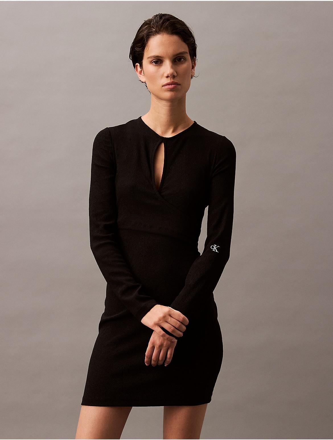 Calvin Klein Womens Cut Out Mini Dress - Black - S Product Image