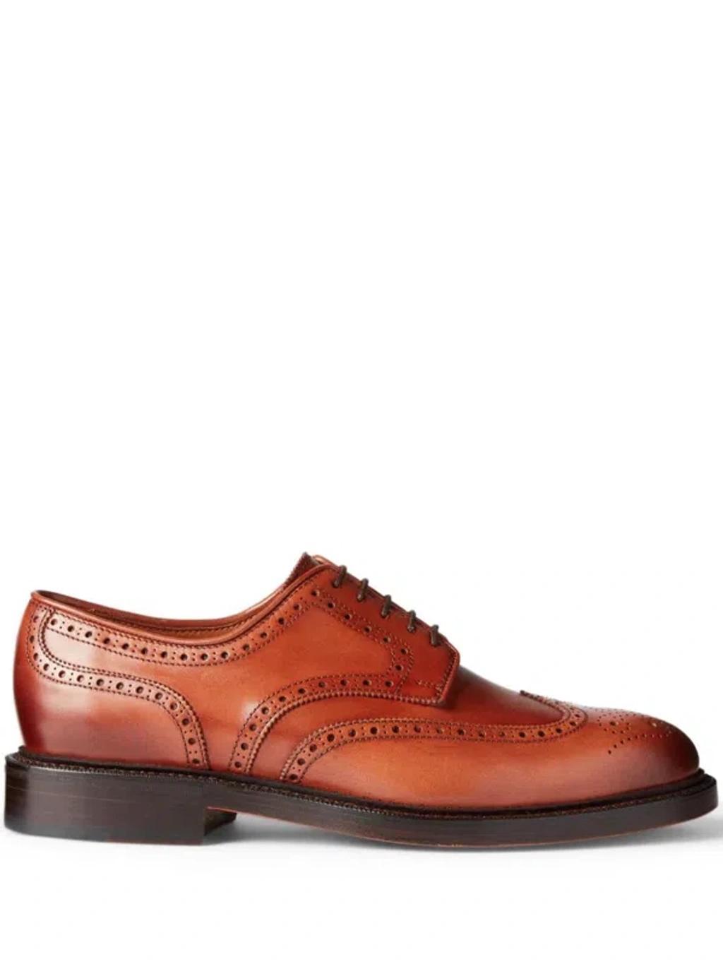 Men's Lace Up Wingtip Dress Shoes In Brown product image