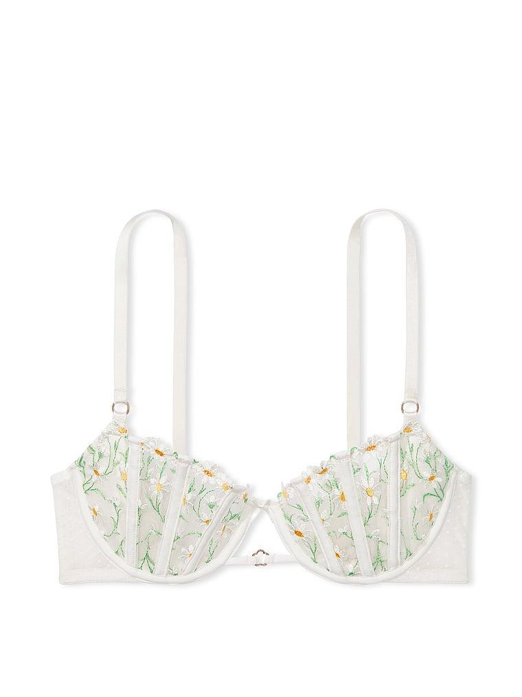 Wicked Unlined Daisy Chain Embroidery Balconette Bra Product Image