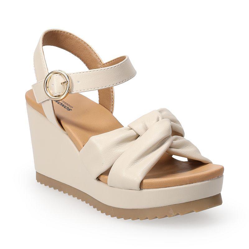 Sonoma Goods For Life Zahra Womens Dress Wedge Sandals Ivory Product Image