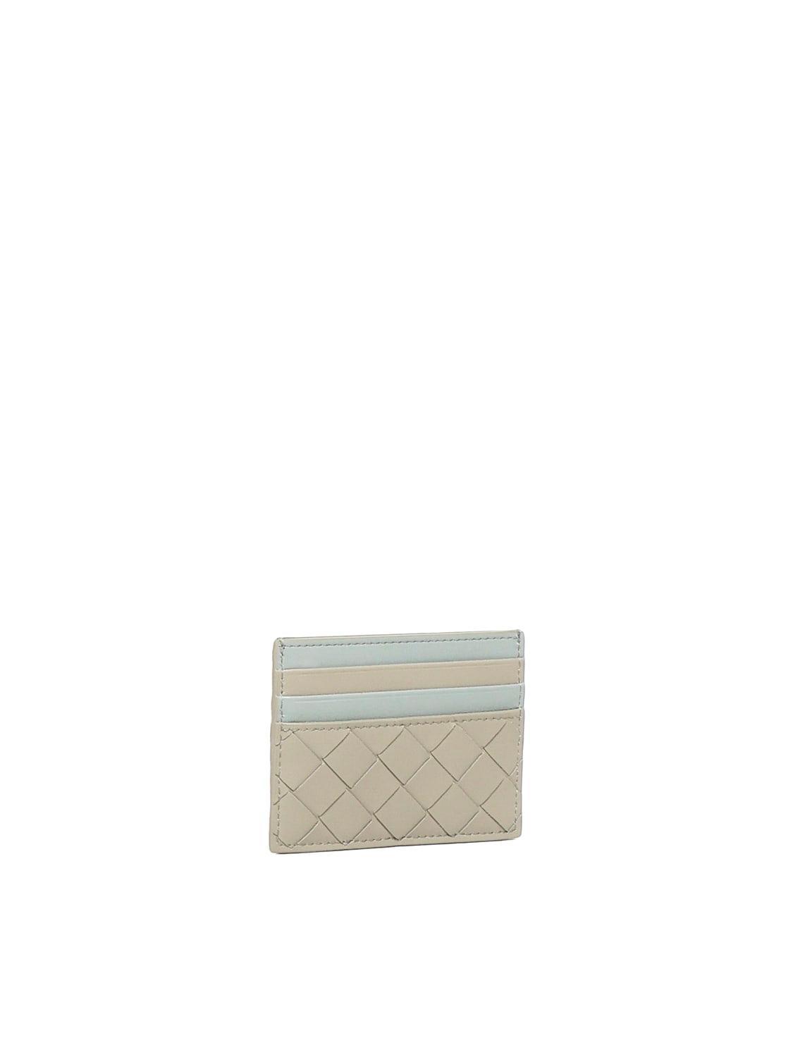 Intrecciato Leather Card Holder In Tra Ne Sa Tr Ne Sa G Product Image