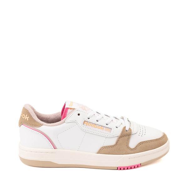 Womens Reebok Phase Court Athletic Shoe - White / Oat / Chalk Product Image