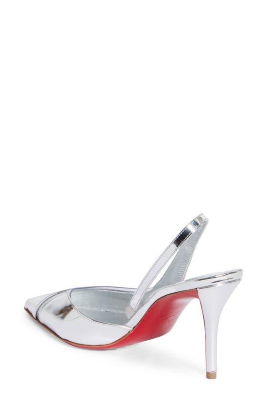 CHRISTIAN LOUBOUTIN Posticha Pointed Toe Slingback Pump In Silver Product Image