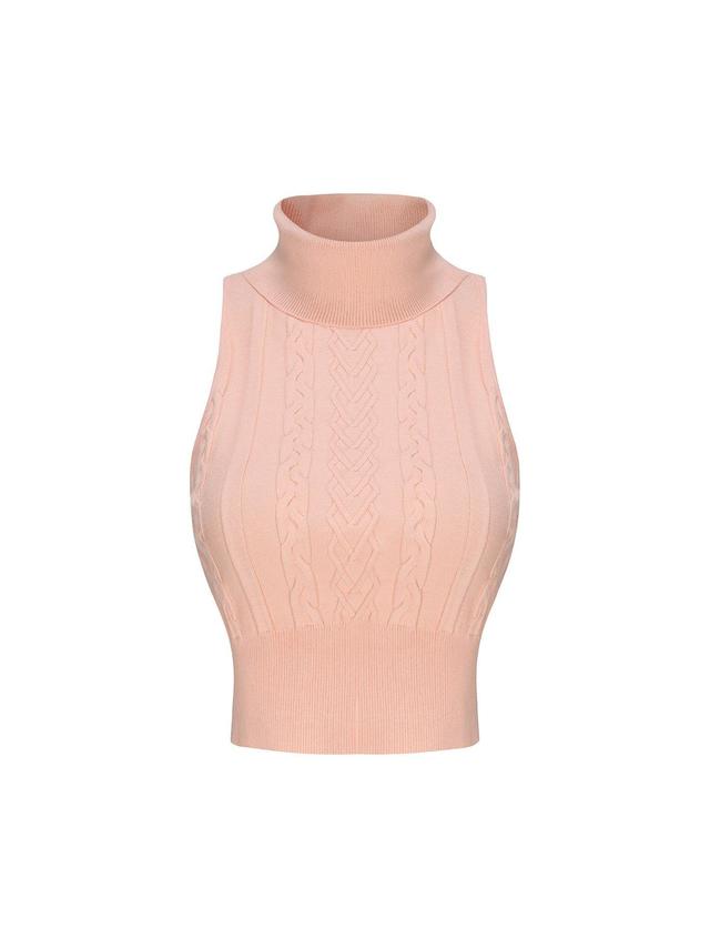 Janelle Knit Top (Peach) Product Image