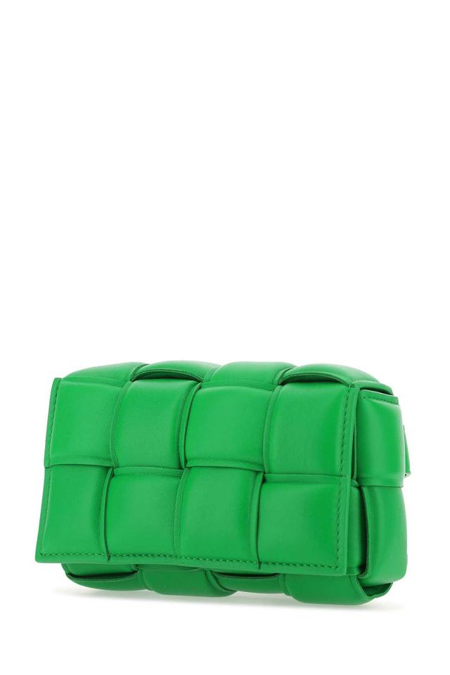 Grass Green Nappa Leather Padded Cassette Belt Bag Product Image