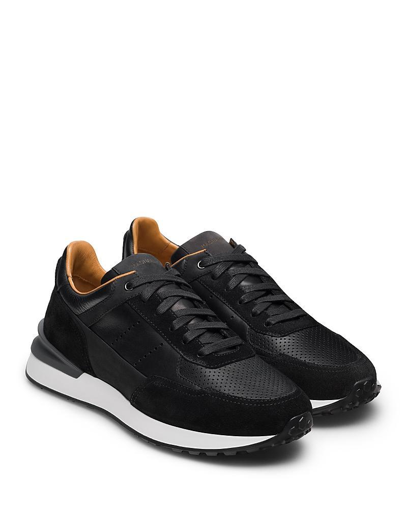 Magnanni Mens Bravo Leather and Suede Lace Up Sneakers Product Image