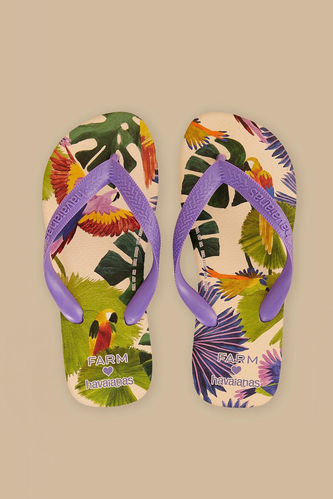 Farm Passaros Pintados Havaianas Sandals, PURPLE / 7-8 Product Image