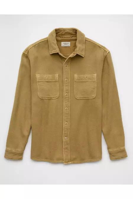 AE Textured Solid Flannel Shirt Mens Product Image