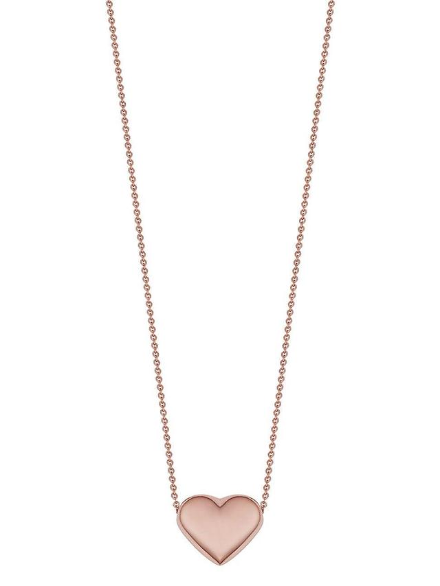 Womens 14K Rose Gold Heart of Gold Pendant Necklace Product Image