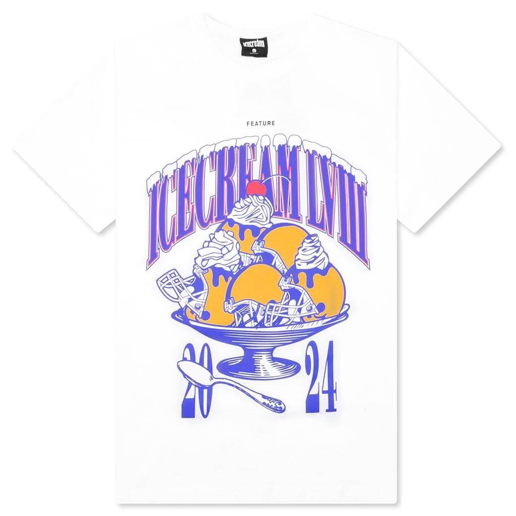 Feature x Icecream Super Bowl Short Sleeve Tee - White Male Product Image