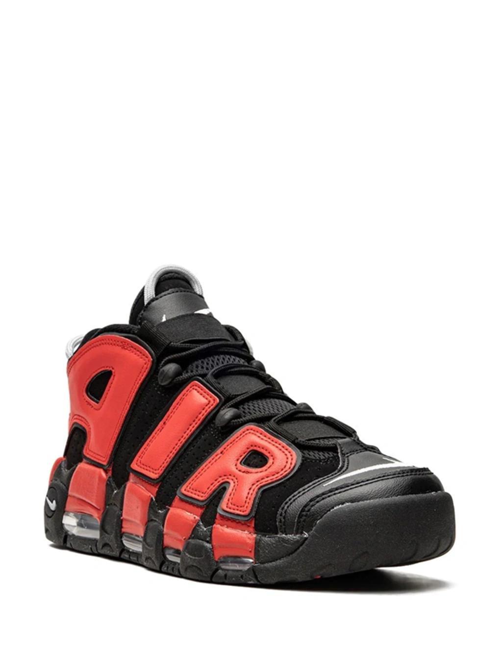 Black Air More Uptempo '96 Sneakers In Black/midnight Navy/white/university Red Product Image