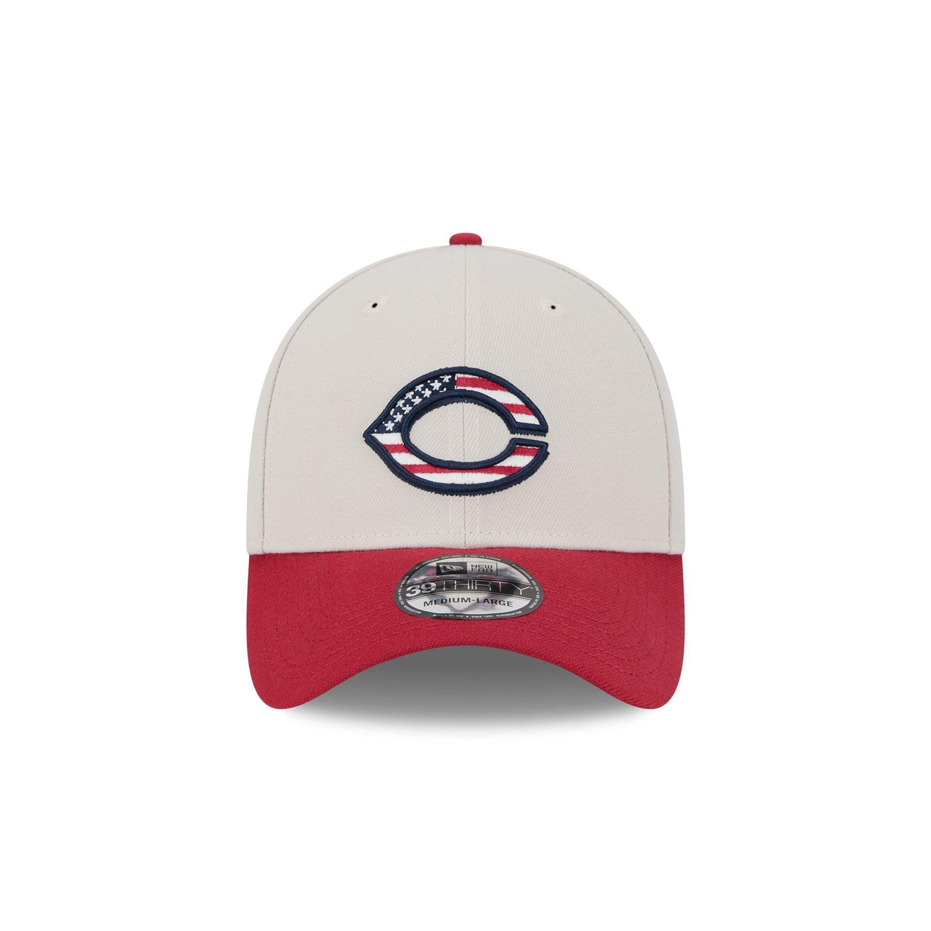 Cincinnati Reds Independence Day 2024 39THIRTY Stretch Fit Hat Male Product Image