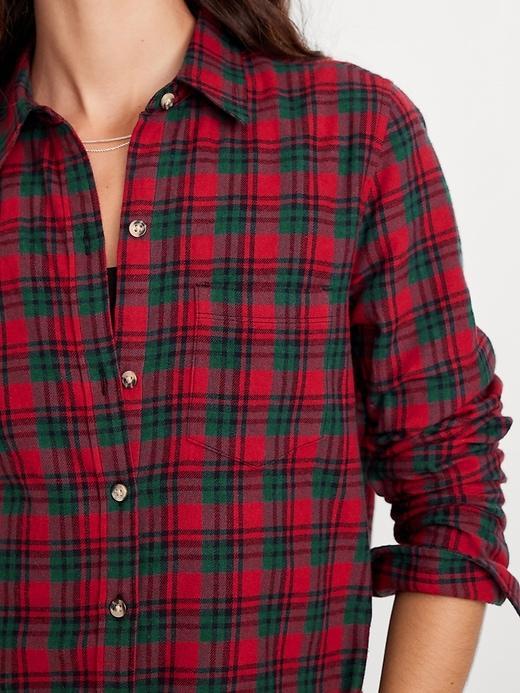 Classic Flannel Button-Down Shirt Product Image