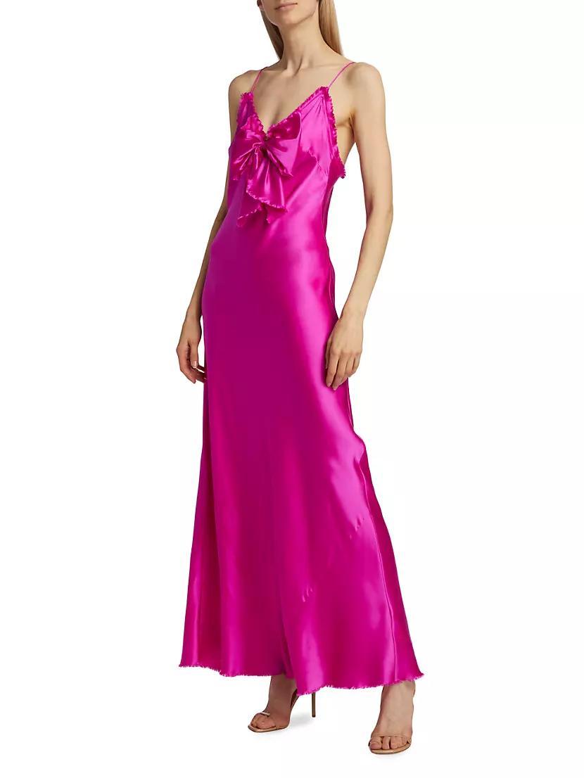 Luciole Silk Bow Maxi Dress Product Image