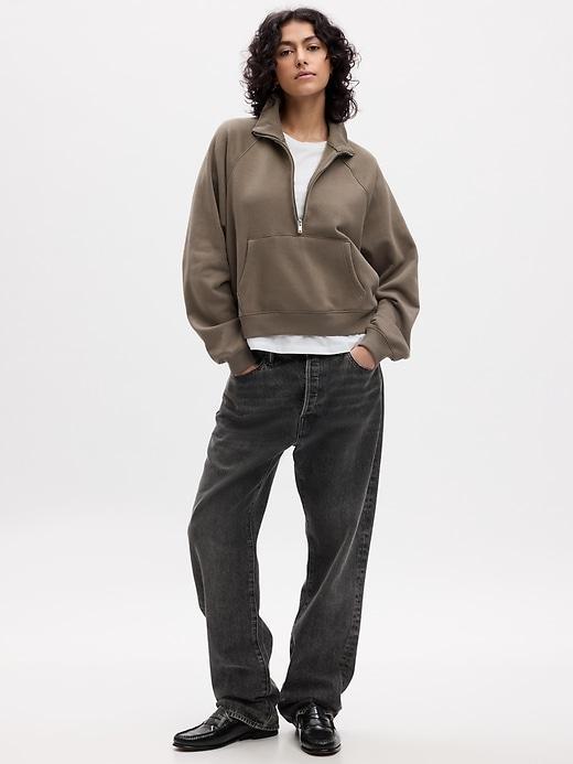 Vintage Soft Cropped Half-Zip Pullover Product Image