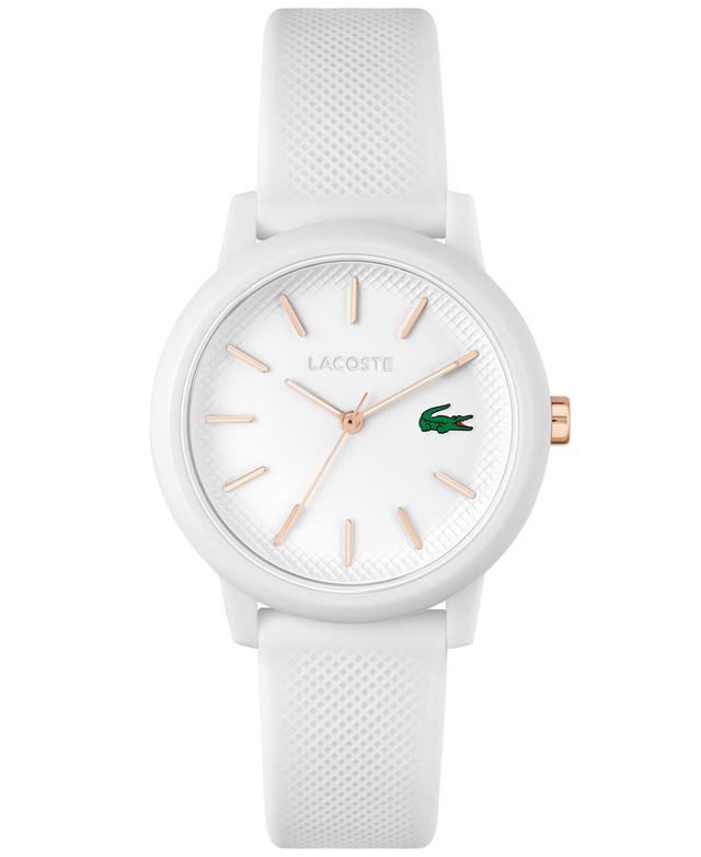 Lacoste Womens 12.12 Quartz Analog White Silicone Strap Watch Product Image
