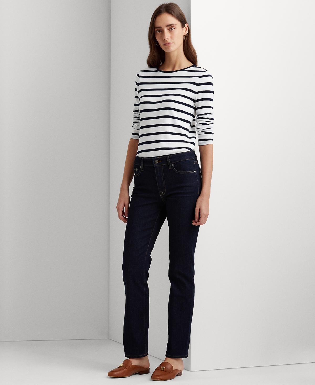 Lauren Ralph Lauren Petite Size Premier Straight Leg Jeans Product Image