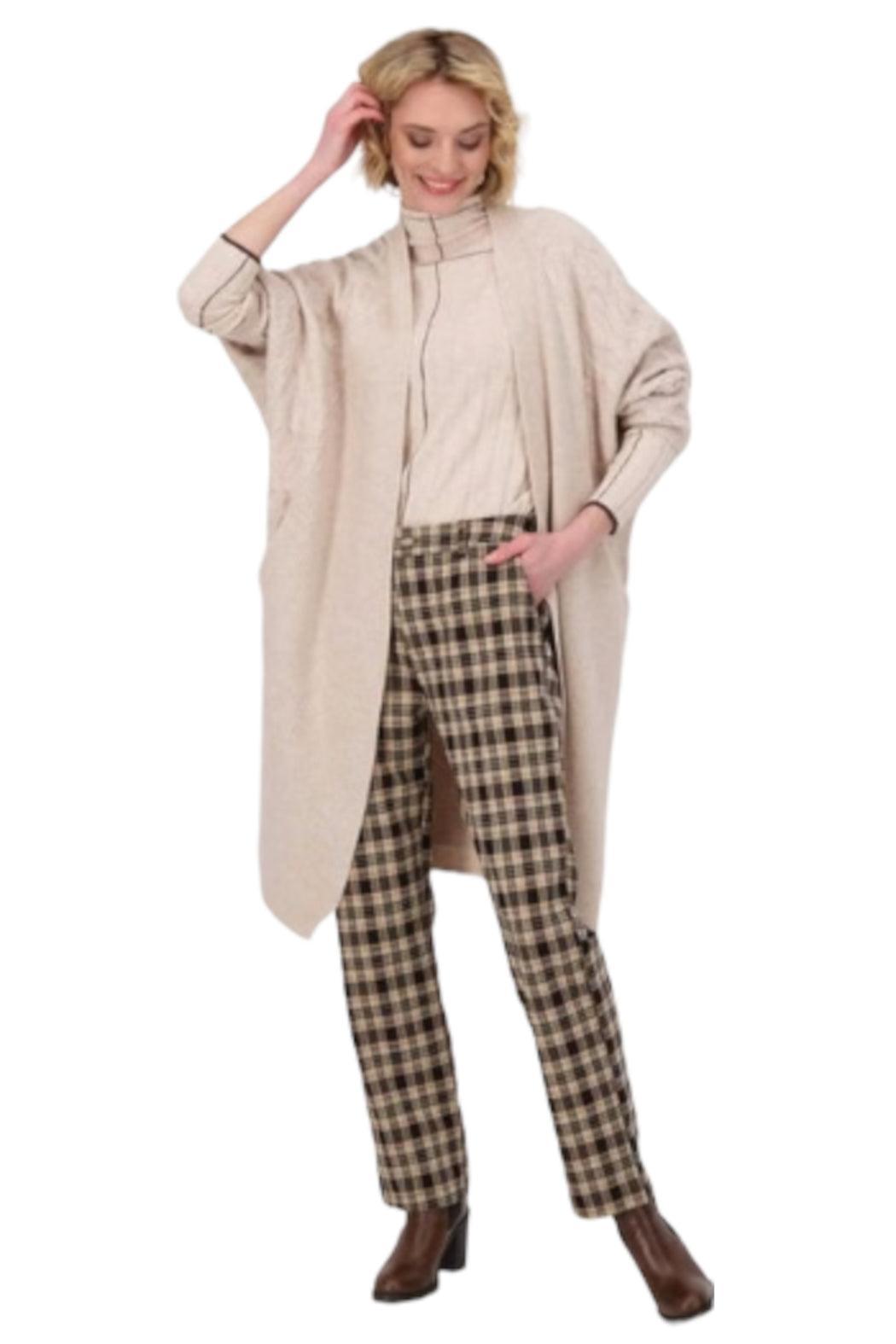 Plaid Straight Leg Pant Female Product Image