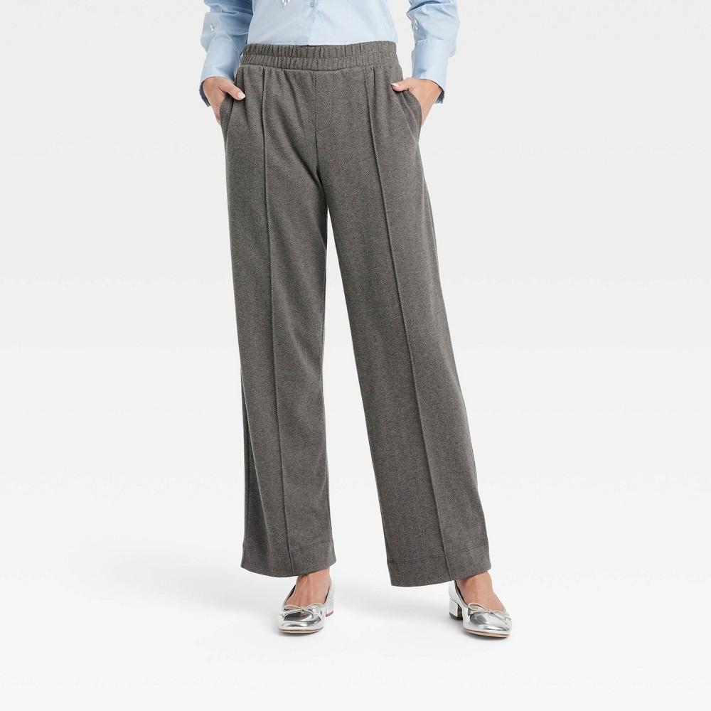 Womens High-Rise Straight Leg Pull-On Pants - A New Day M Product Image