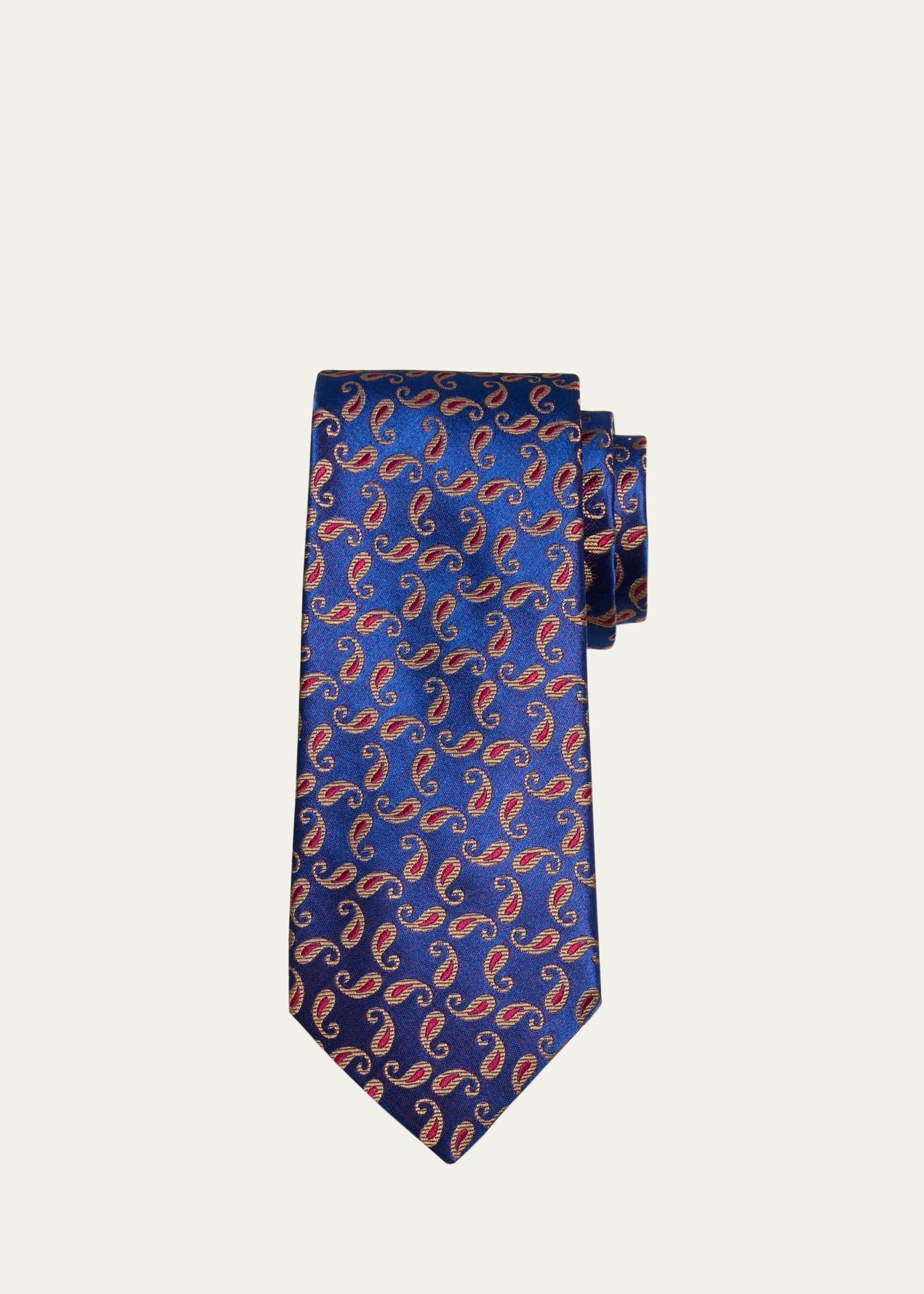 Mens Paisley Silk Tie Product Image