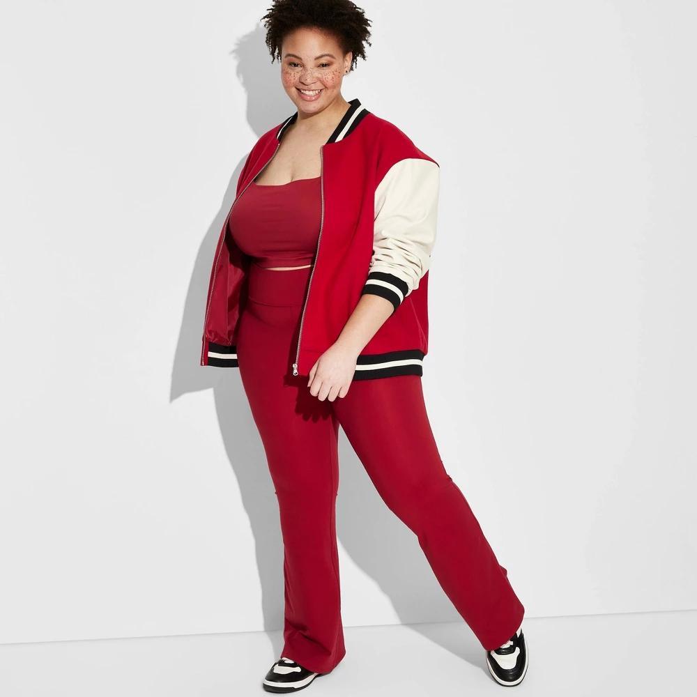 Womens Game Day Varsity Jacket - Wild Fable Rose Red 1X Product Image