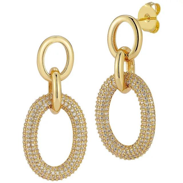 Cubic Zirconia Drop Earrings, Womens, Gold Tone Product Image