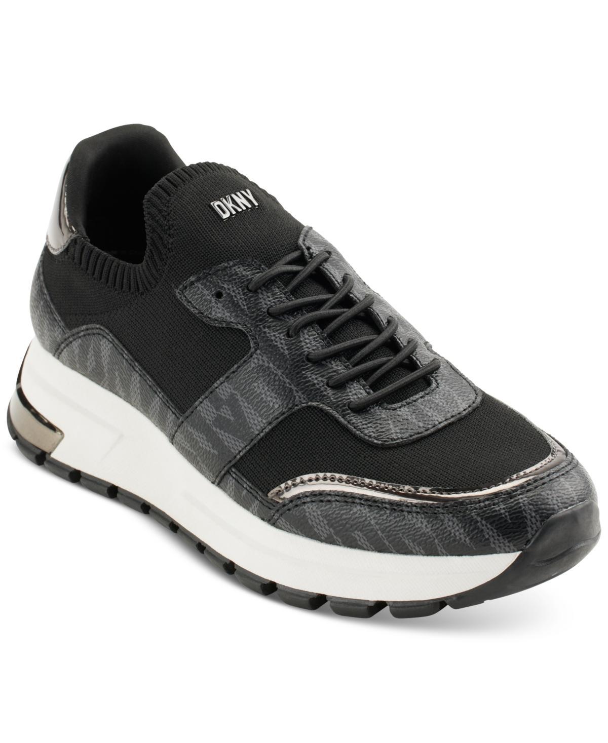 Dkny Womens Maida Lace-Up Low-Top Running Sneakers - Black/ Product Image