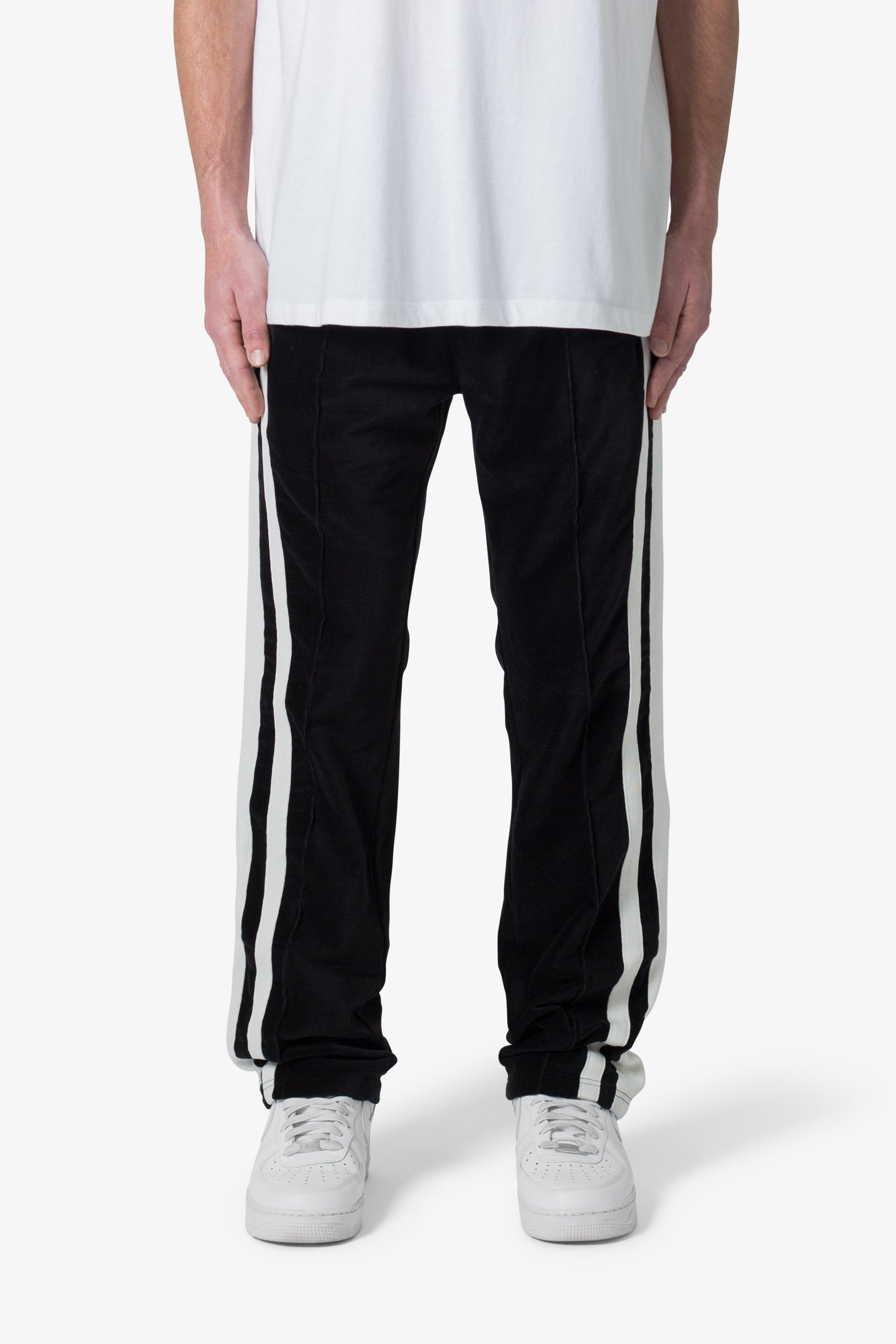 Baggy Velour Track Pants - Black Product Image