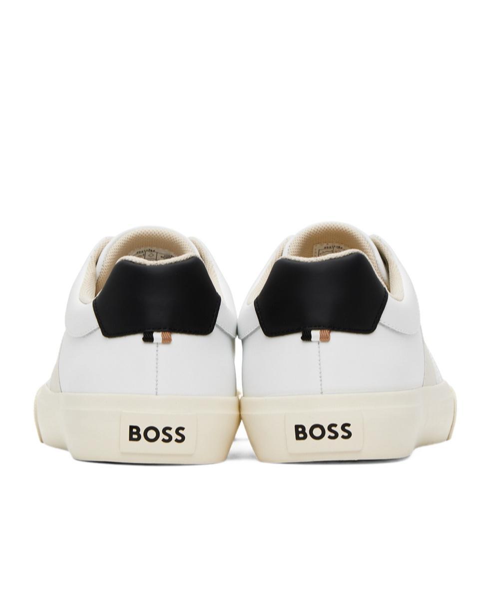 HUGO BOSS Panelled Logo-print Sneakers In White Product Image