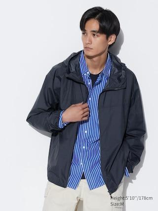 Mens Pocketable Uv Protection 3D Cut Parka with Water-Repellent Navy Small UNIQLO US Product Image