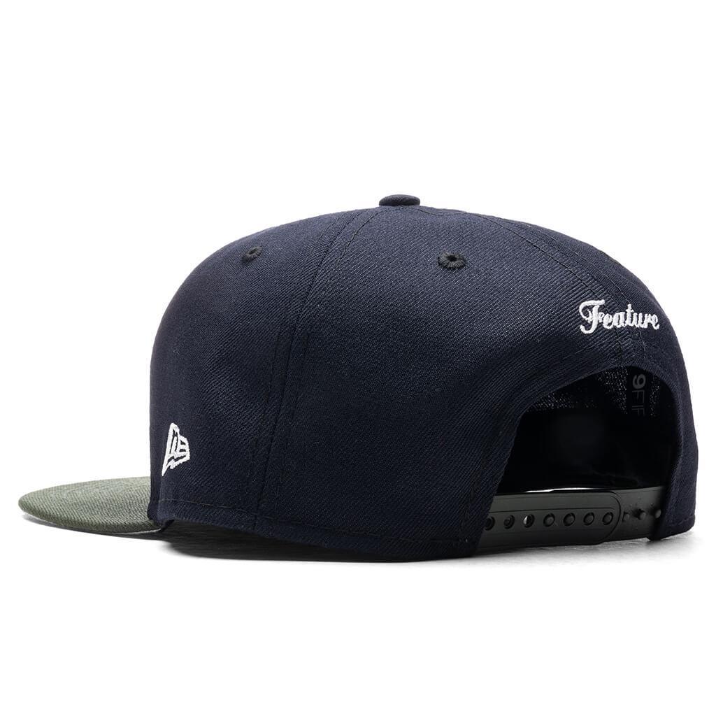 Feature x New Era Old English F Snapback - Navy/Seaweed Male Product Image