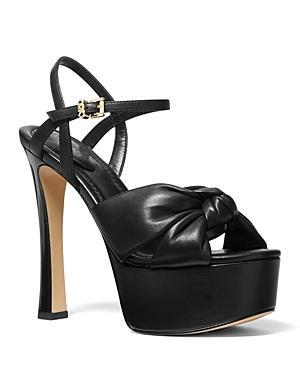 Michael Michael Kors Womens Elena Almond Toe Knotted Strap High Heel Platform Sandals Product Image