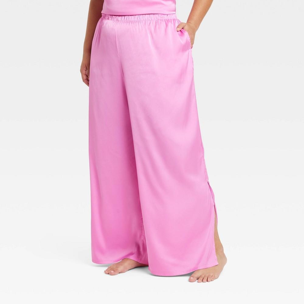 Womens Satin Pajama Pants - Auden 4X Product Image