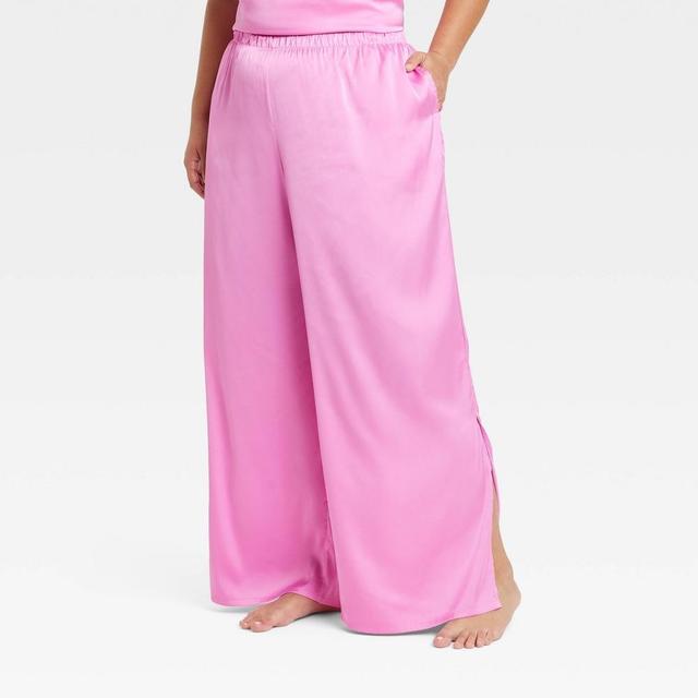 Womens Satin Pajama Pants - Auden 4X Product Image