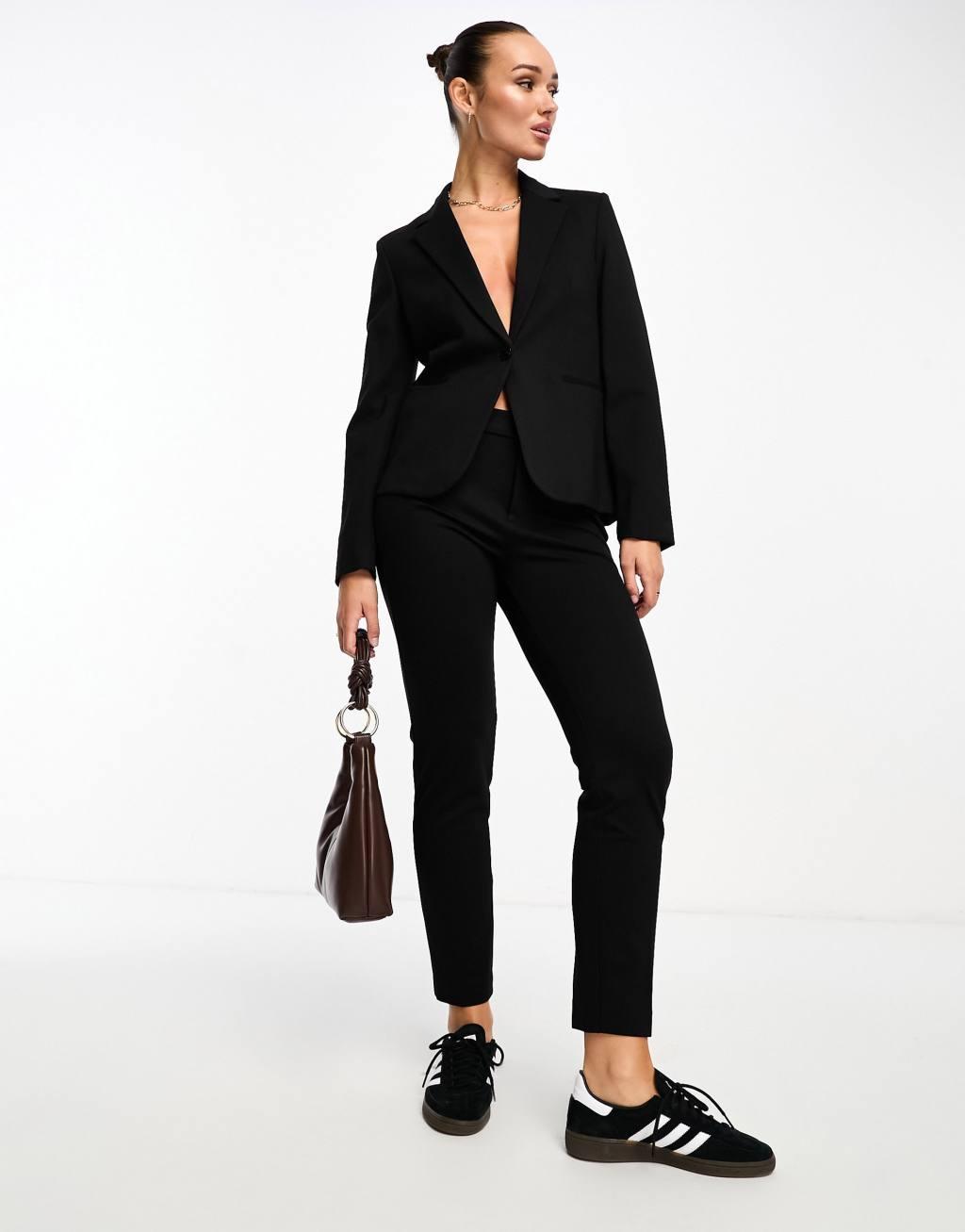 Mango slim blazer in black Product Image