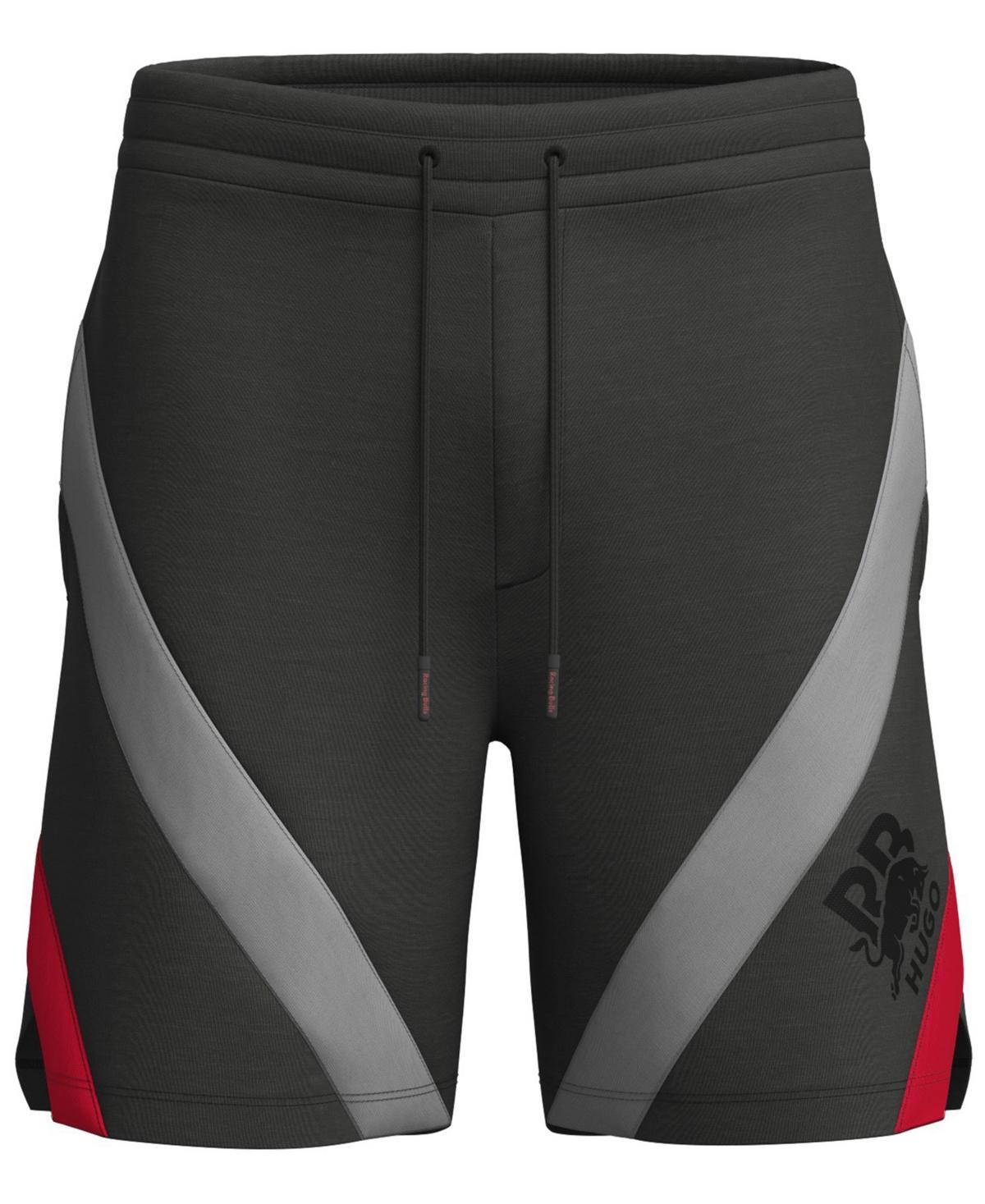 Hugo by Hugo Boss Mens Colorblocked Logo Oversized 7.6 Shorts Product Image