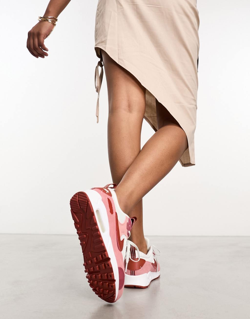 Nike Air Max 90 Futura sneakers in red stardust and white Product Image