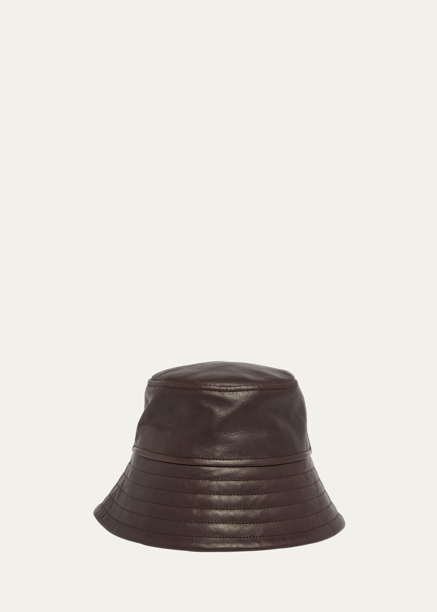 Mens Lily Leather Bucket Hat Product Image