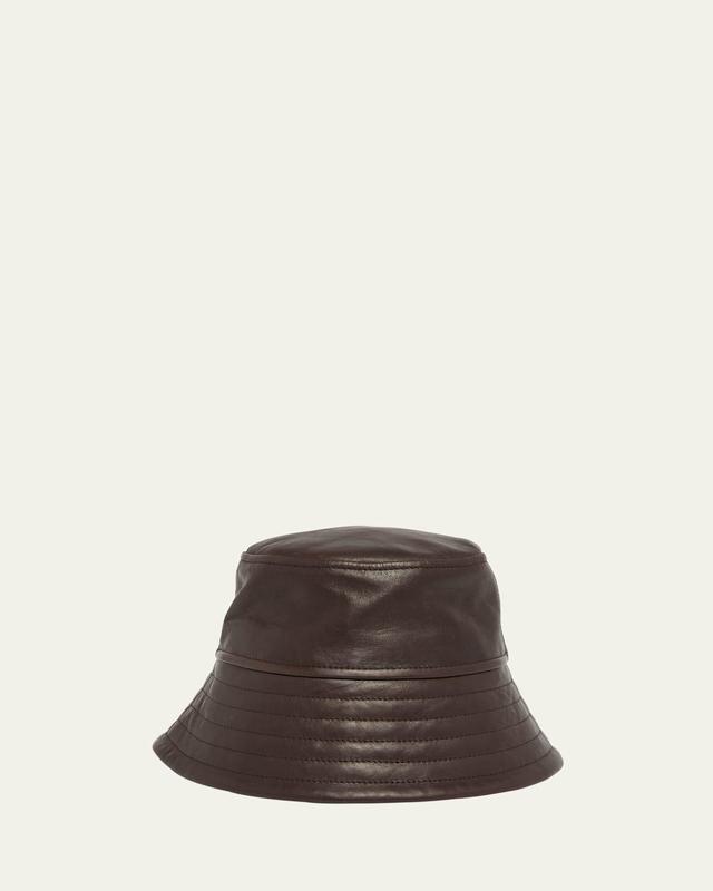 Mens Lily Leather Bucket Hat Product Image