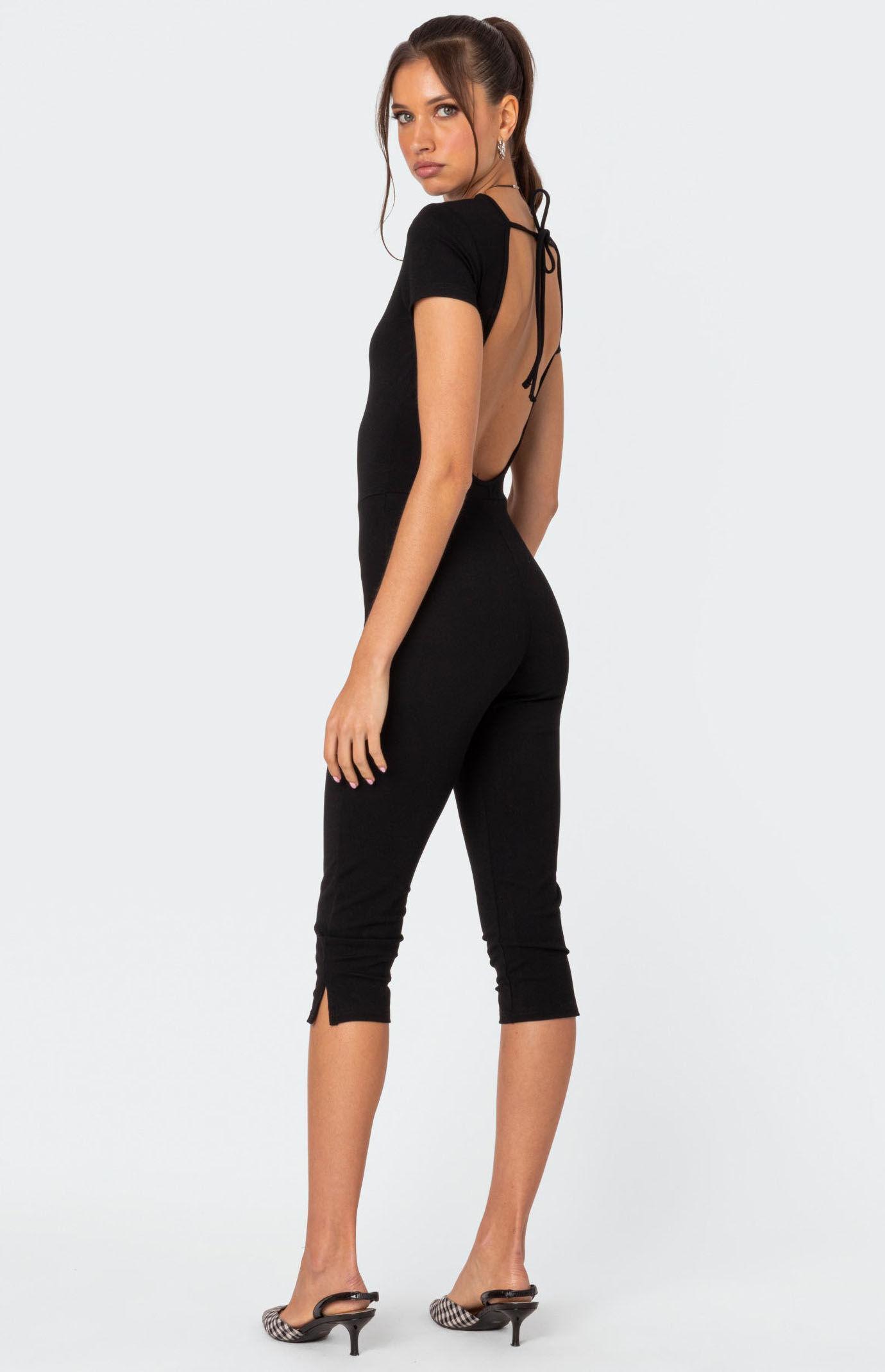 Edikted Women's Capri Open Back Jumpsuit Product Image